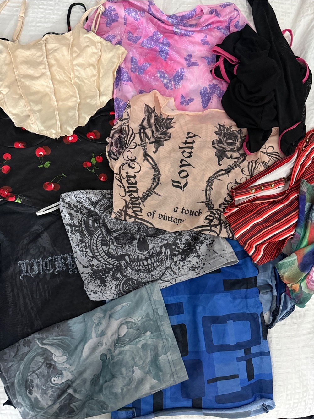 See through crop tops ALL